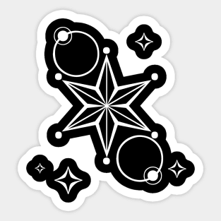 Pattern of stars with circles. Sticker